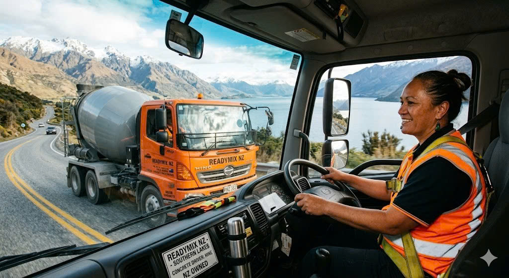 Ứng tuyển tuyển tài xế xe tải New Zealand dài hạn cho tài xế xe bê tông thu nhập 1200 NZD mỗi tuần